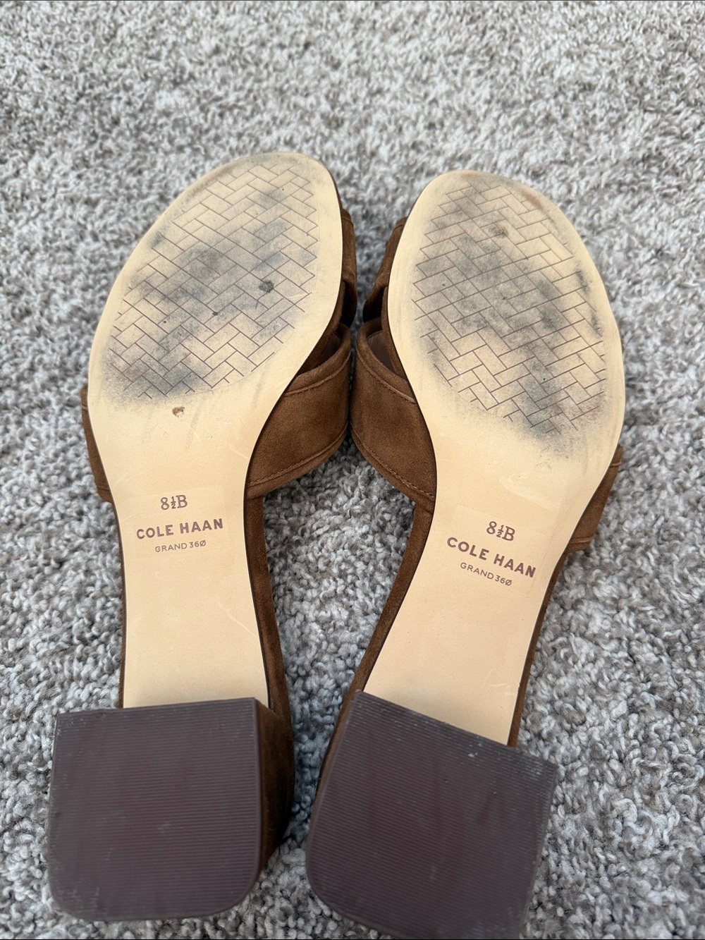 Cole Haan Brown Suede Landon Sandals 40mm - Picture 5 of 7